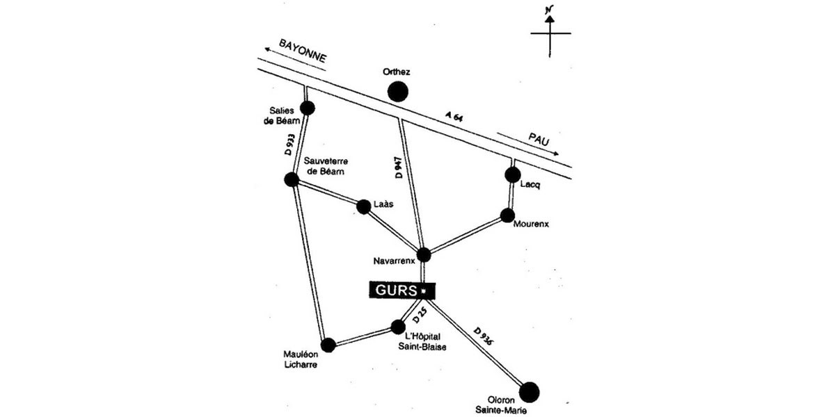 Camp de Gurs | Plan d'accès au Camp de Gurs | Gurs (64)